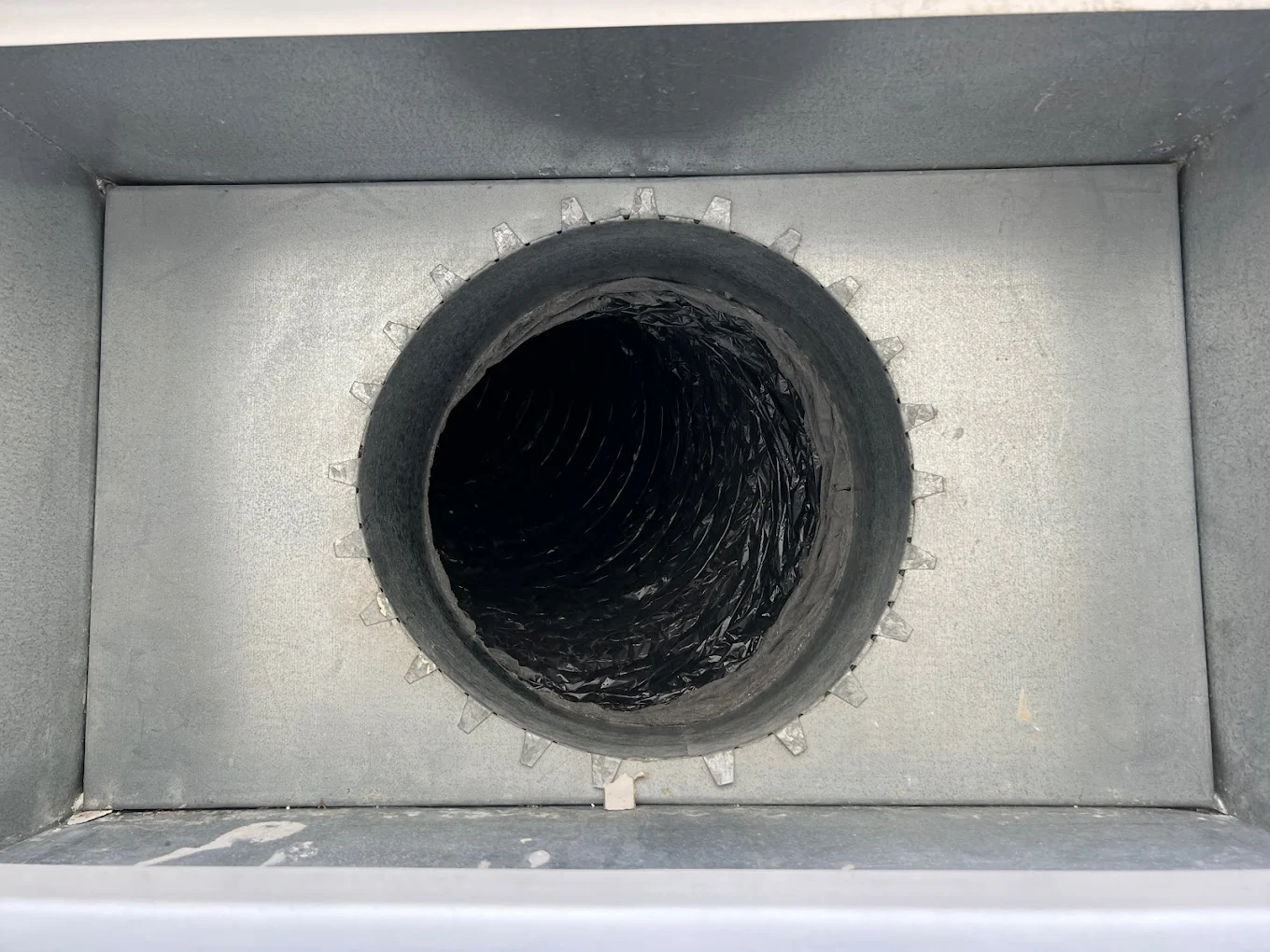 Interior of HVAC ducts after expert Duct Cleaning Near Me showing thorough cleaning results