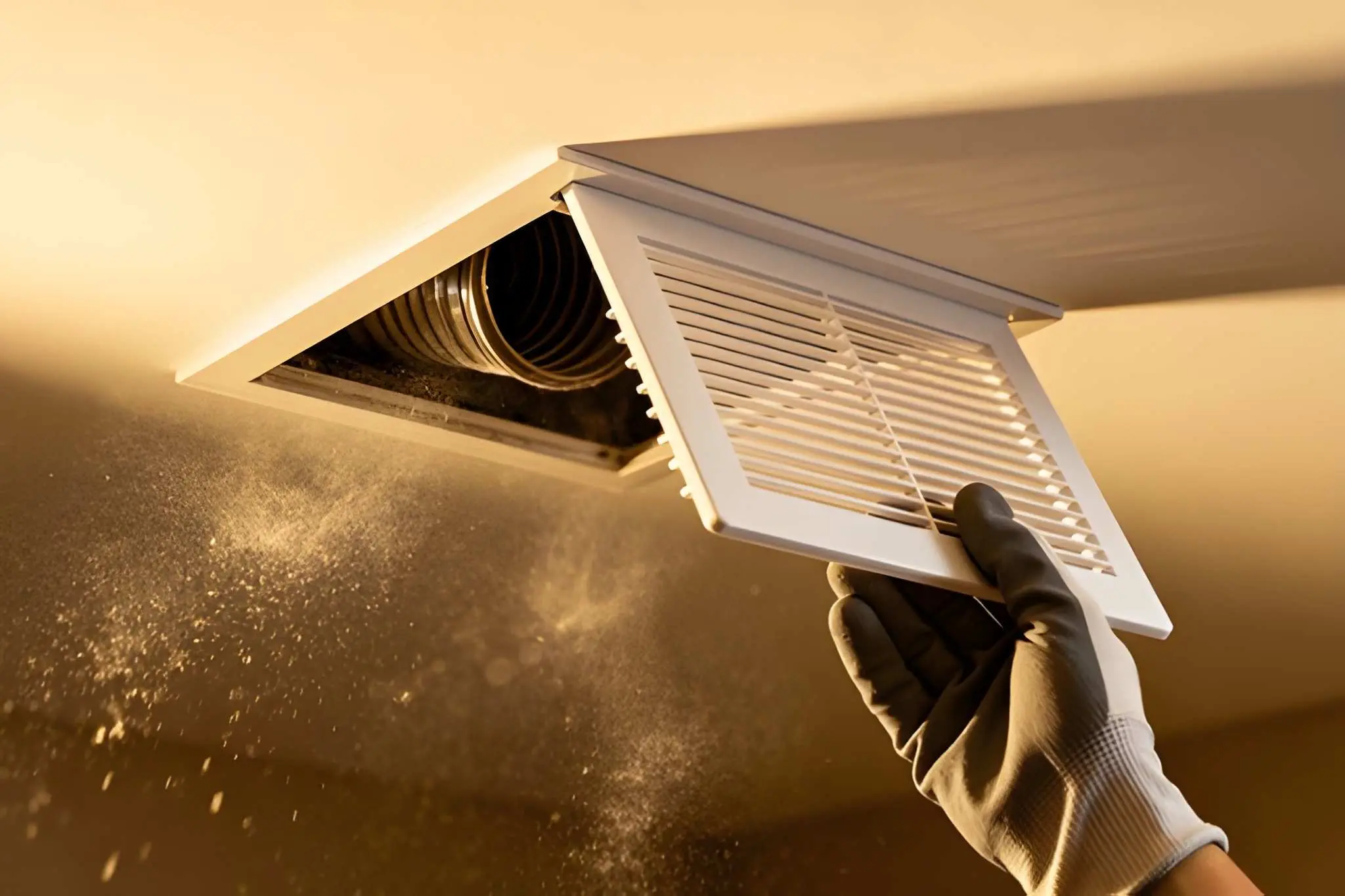 Professional Air Duct Cleaning service removing dust and debris from home ventilation system